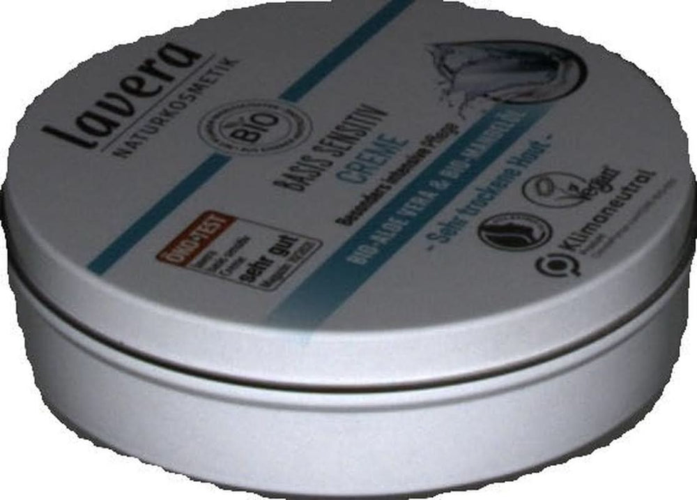 Lavera Basis Sensitiv, soin intensif pour peaux sèches à l'Aloe Vera et à l'huile d'amande, 150 ml Naty Shop