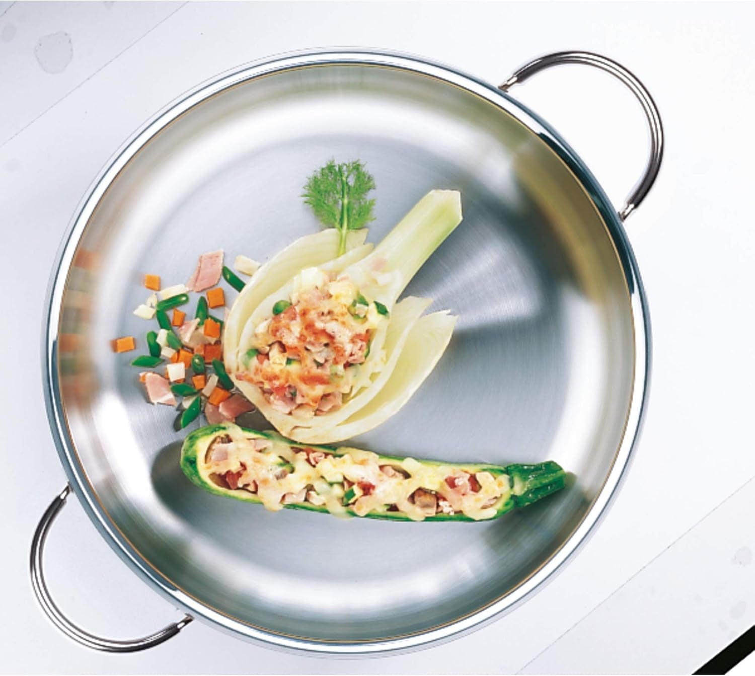 WMF Profi plat à rôtir 28 cm induction, poêle en acier inoxydable Cromargan, casseroles et poêles découvertes Naty Shop