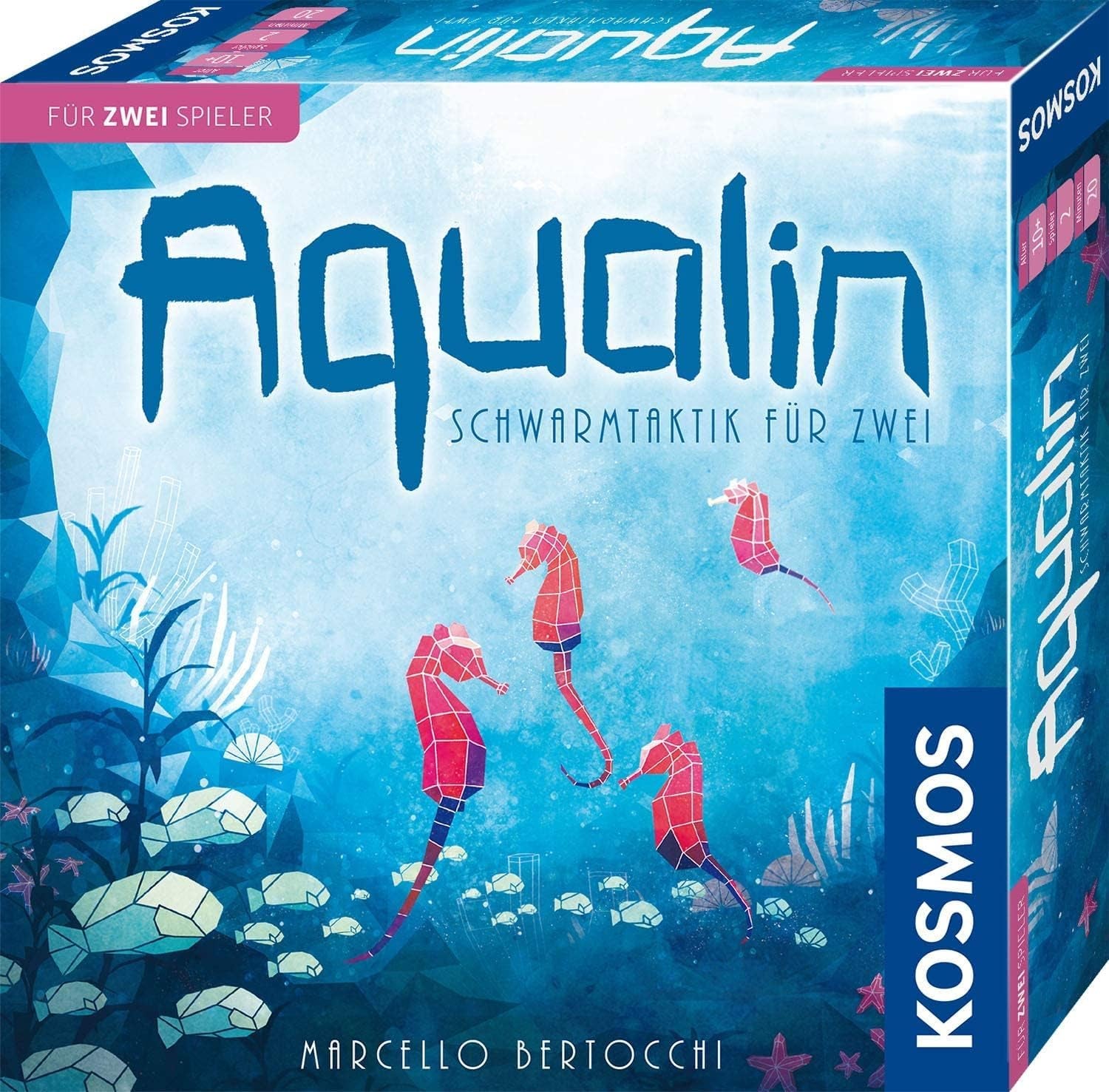 KOSMOS 691554 Aqualin - Swarm Tactics for Two, jeu à deux joueurs, jeu de société pour exactement 2 joueurs à partir de 10 ans, jeu de stratégie