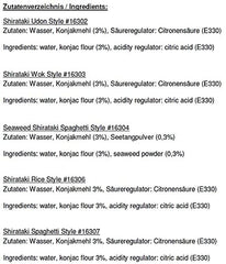 Miyata Shirataki Boîte mixte de 5 variétés différentes, nouilles à la farine de konjac, 5 paquets (5 x 270 g)