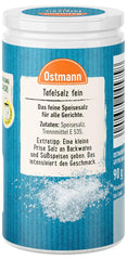 Ostmann Gewürze - Sel de table | Feines Speisesalz zum Nachsalzen | Mit praktischem Streuaufsatz | Ingrédients naturels | 90 g dans la Streudose