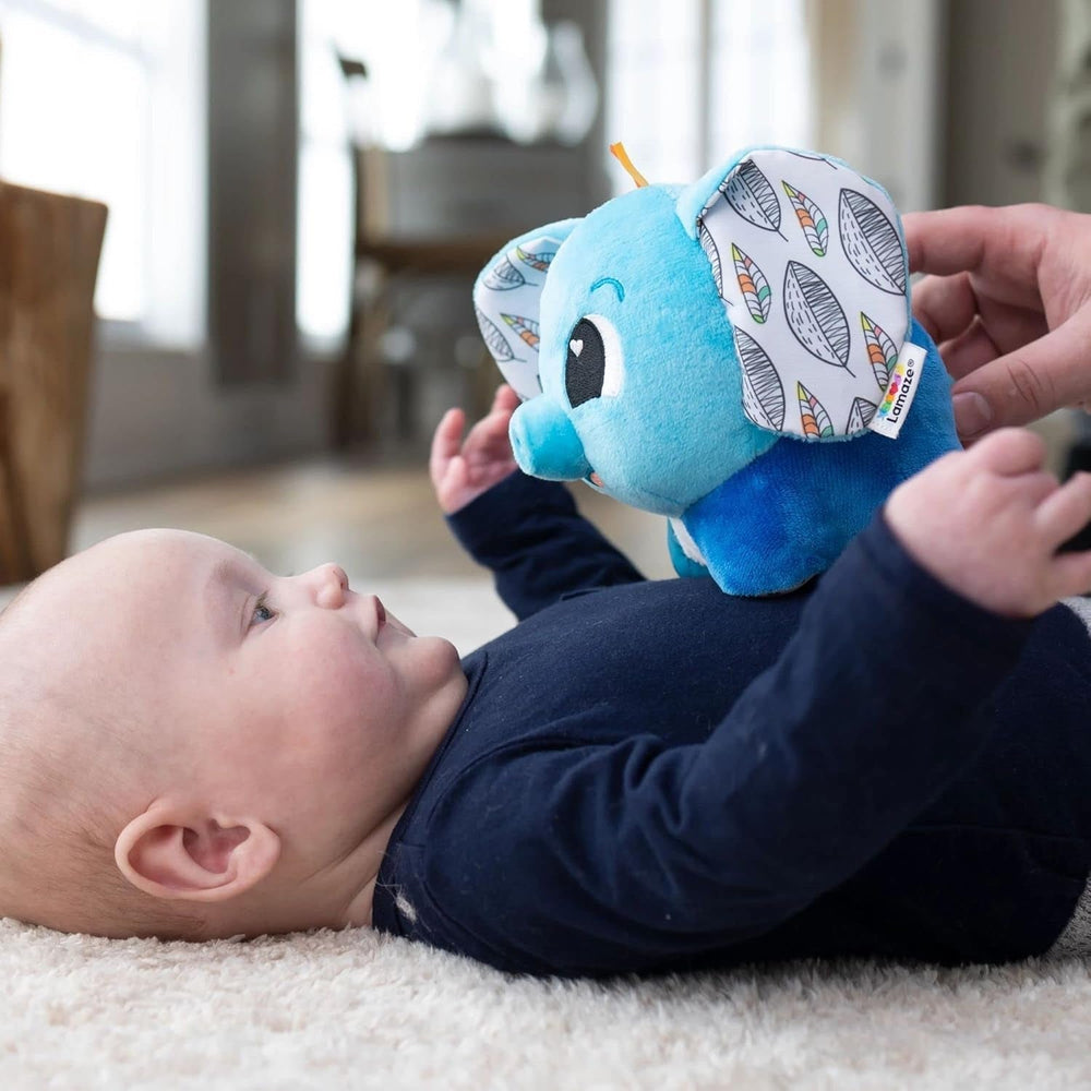 LAMAZE Elephant Puffaboo, Jouet nouveau-né, Jouet sensoriel pour bébé, Cadeau pour les nouveaux parents, Jouet de développement pour garçons et filles de 3 mois, L27467 Baby Toys Naty Shop