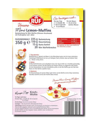 RUF Mini muffins au citron, mélange à pâtisserie au goût de citron, 350 grammes Kitchen Naty Shop