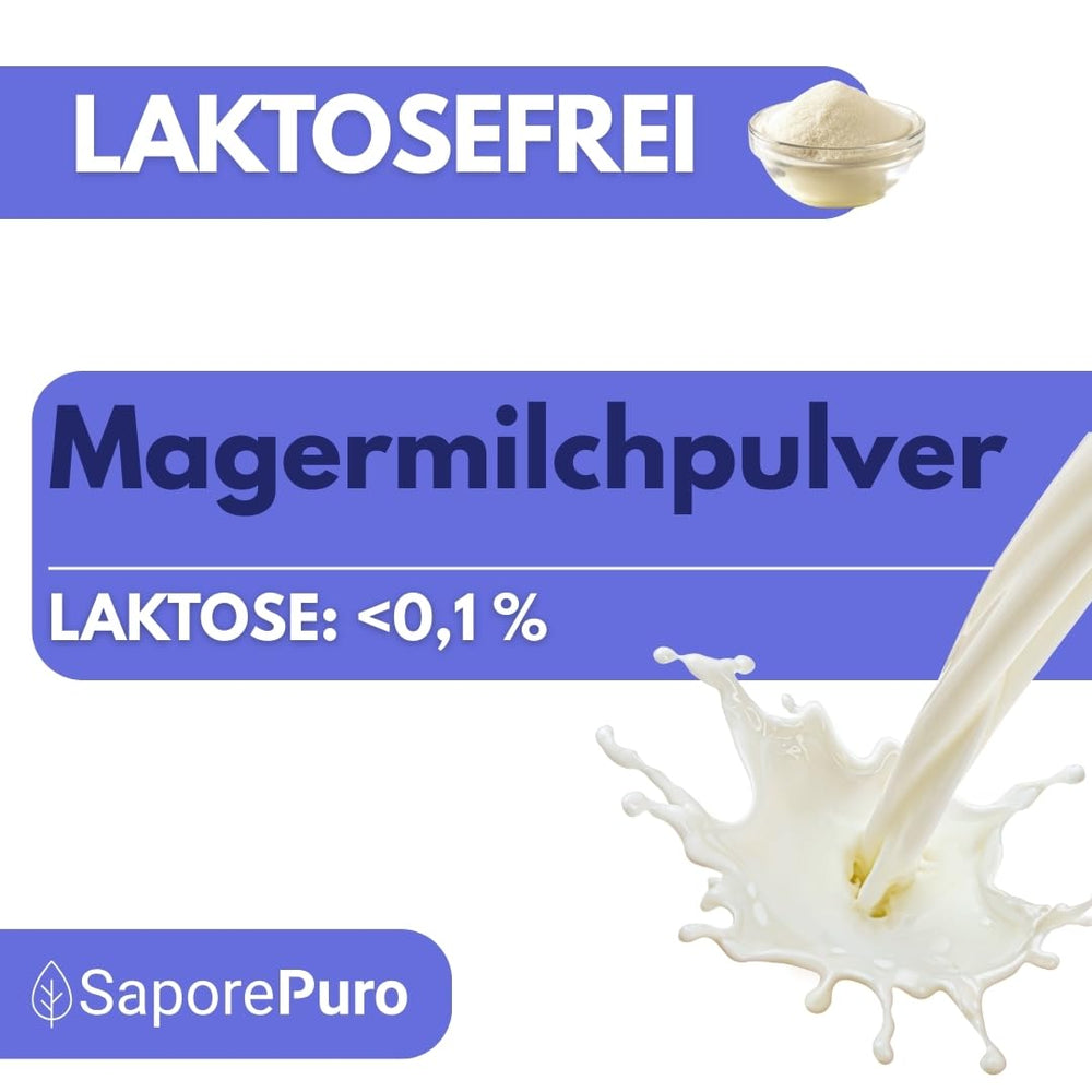 Laktosefreies Magermilchpulver 1 kg | Haute Löslichkeit | Idéal pour les pâtisseries, le pain et les aliments Usage professionnel et industriel Sans lactose Sans gluten