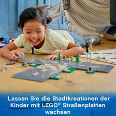 LEGO City Straßenkreuzung mit Ampeln, Bauset mit im Dunkeln leuchtenden Steinen 60304