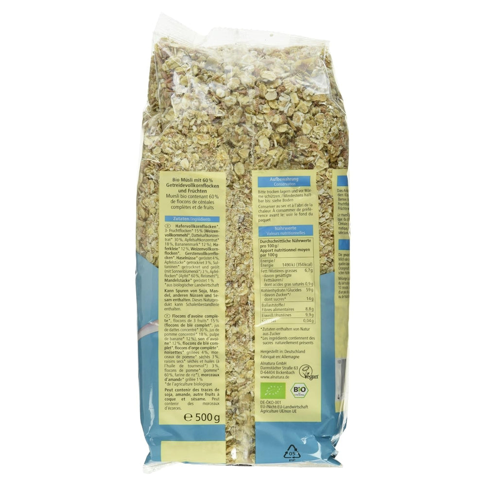 Muesli Bircher bio, végétalien (1 x 500 g)