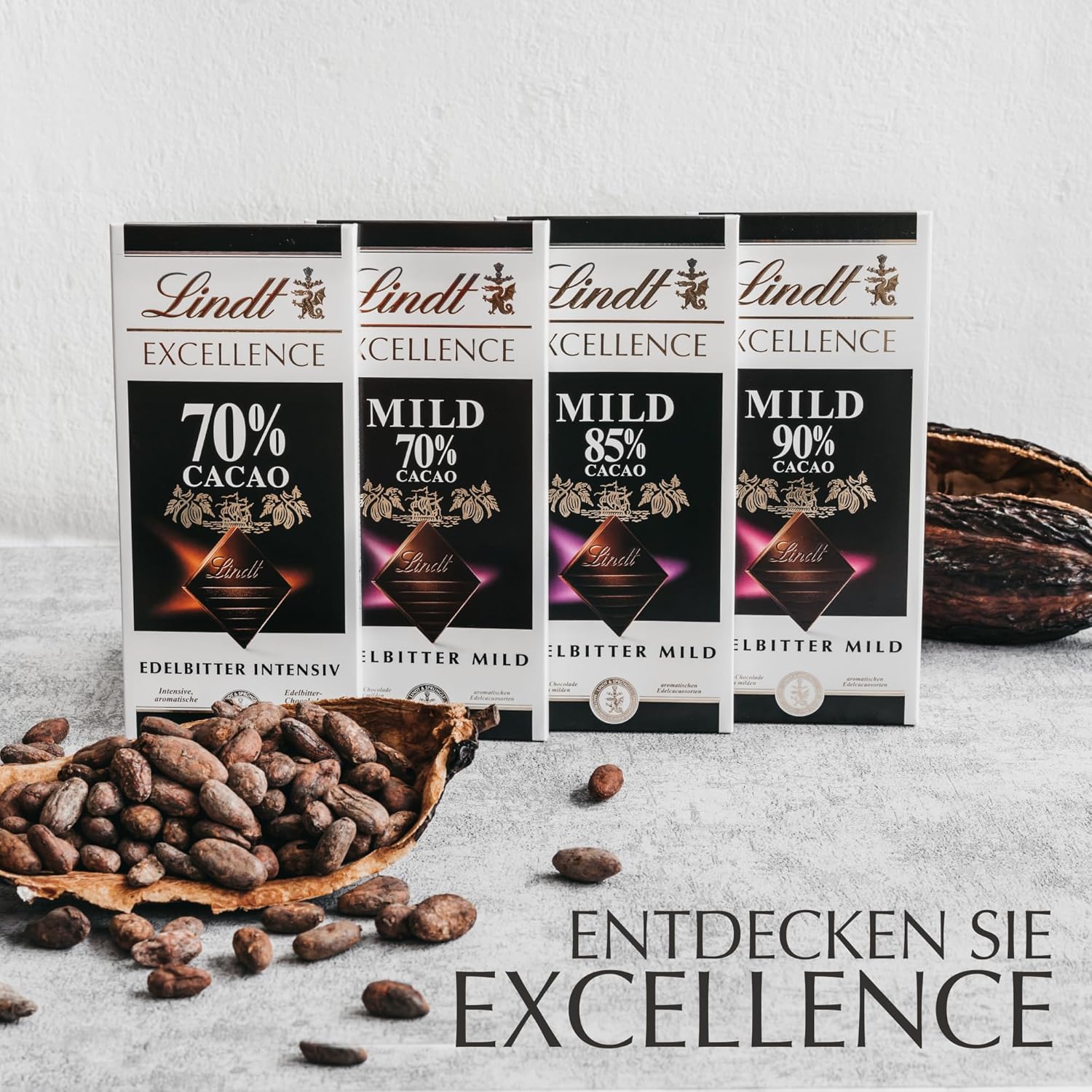 Lindt Excellence Barre de cacao à 78 pour cent - Barre végétalienne à persistance d'intensité de cacao 100 g Cadeau idéal