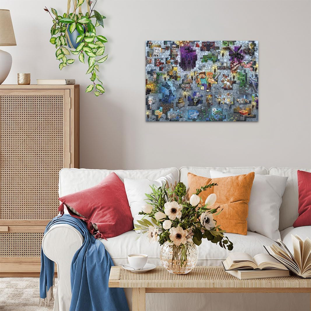 Ravensburger Puzzle 12000422 - Minecraft Mobs - 1000 piese Minecraft Puzzle pentru adulți și copii cu vârsta de peste 14 ani Puzzle Naty Shop