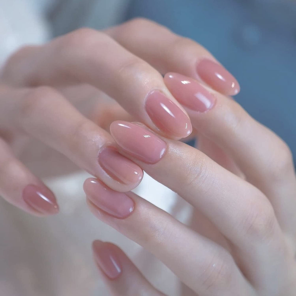 Vernis Gel Rose Transparent - 16 ml Ton de Peau LED Lampe à Ongles Translucide Gel Vernis à Ongles Nail Art Modèle M087