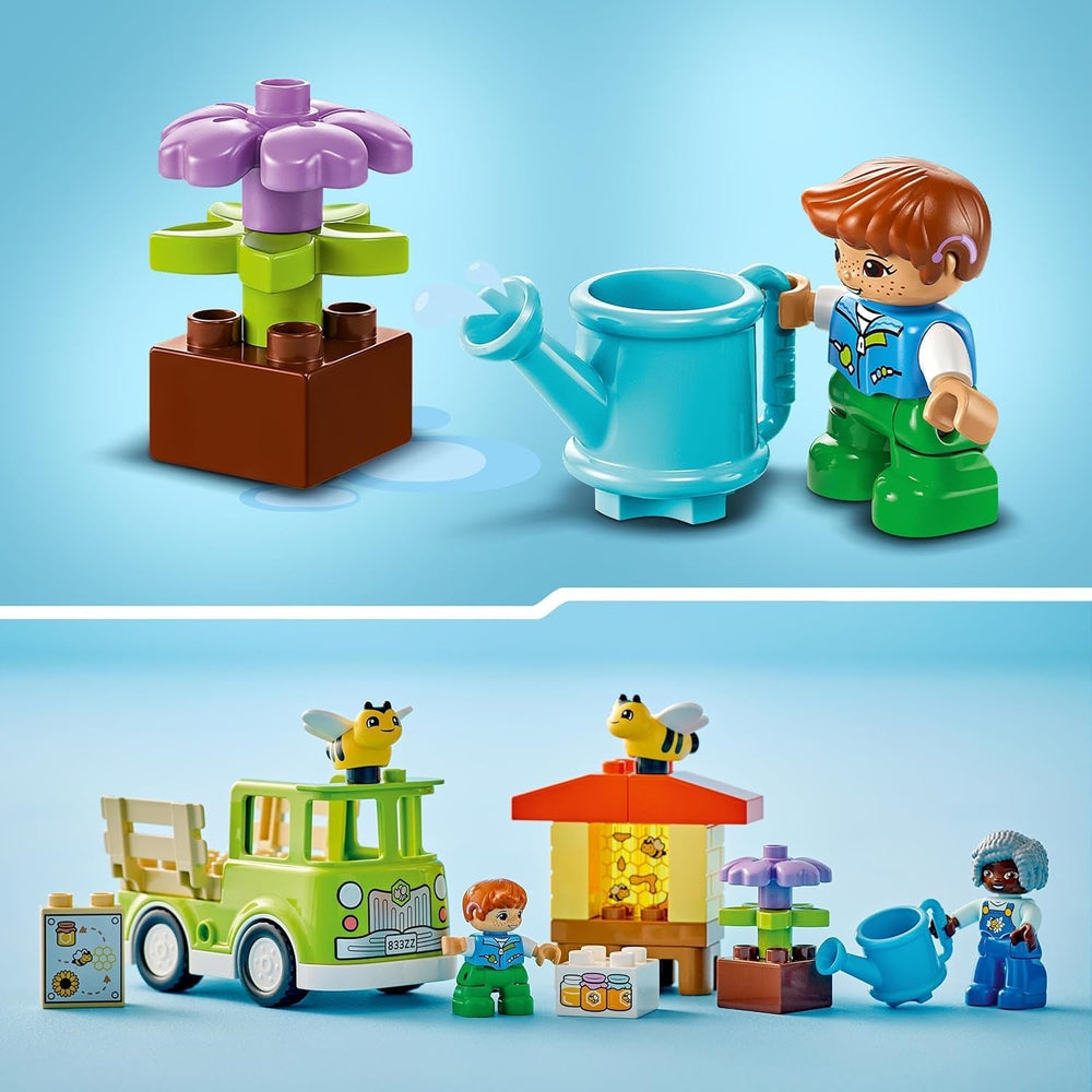 LEGO DUPLO Town L'apiculture et les ruches, jouet éducatif pour les tout-petits avec 2 figurines et un camion mobile, ensemble de construction et de reconstruction, jouet pour les tout-petits à partir de 2 ans 10419 Sets de construction Besuche den LEGO-Store