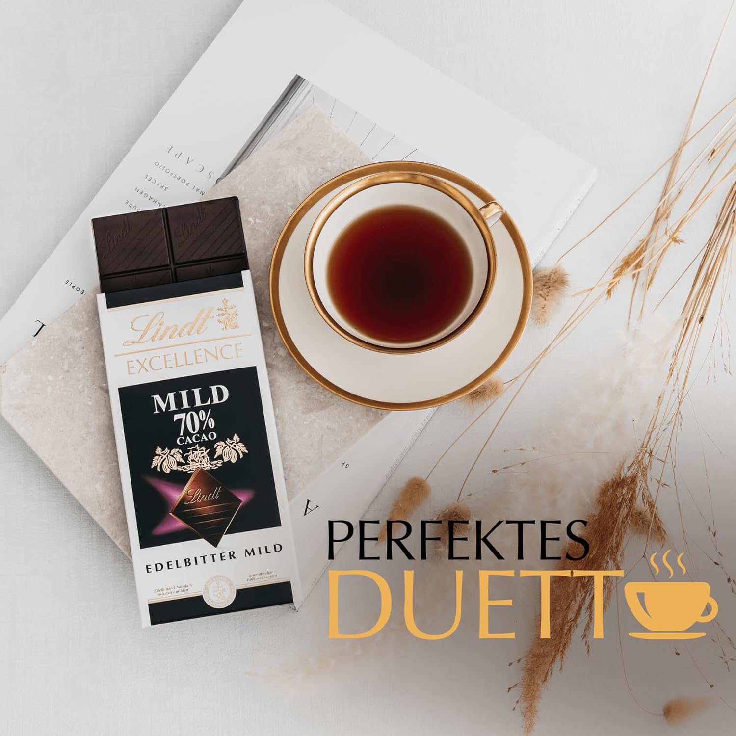 Lindt Excellence Barre de cacao à 78 pour cent - Barre végétalienne à persistance d'intensité de cacao 100 g Cadeau idéal