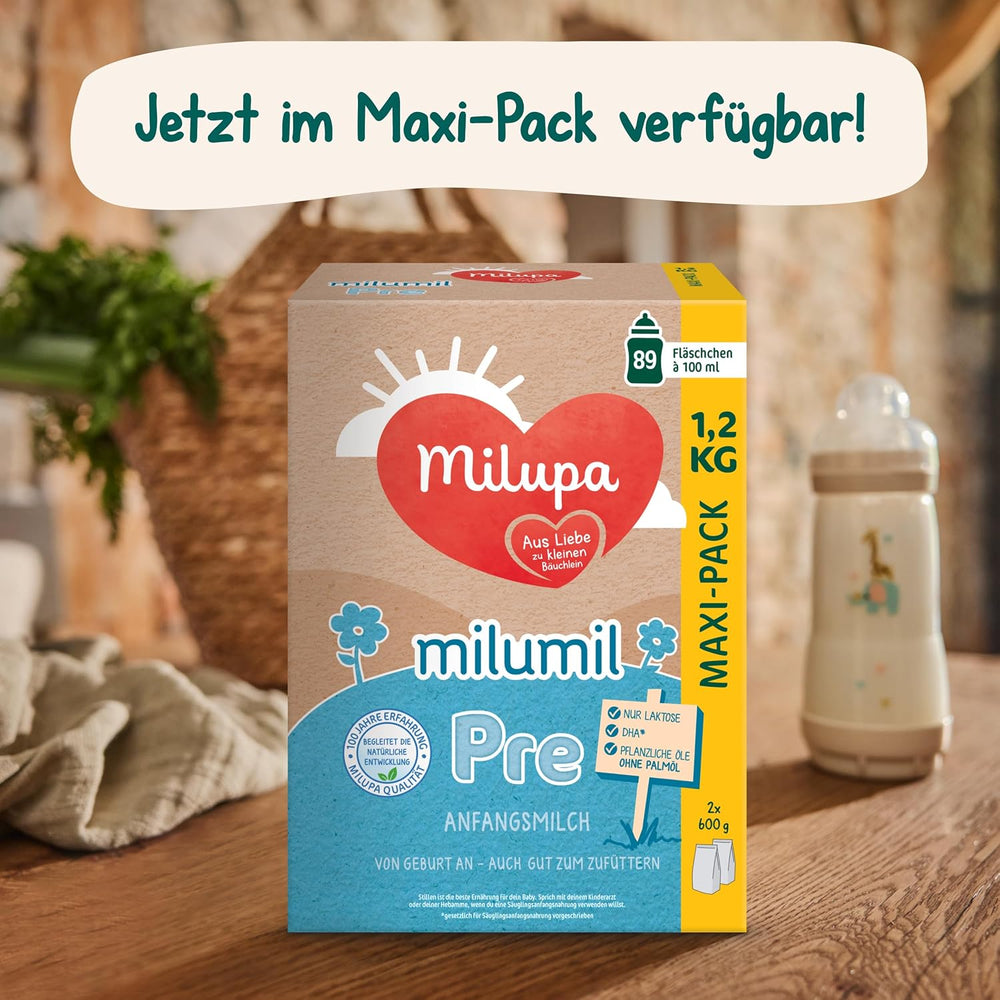 Milupa Milumil Pre, Lapte praf pentru bebeluși - Cu nutrienți importanți și fără ulei de palmier - 800 g Naty Shop
