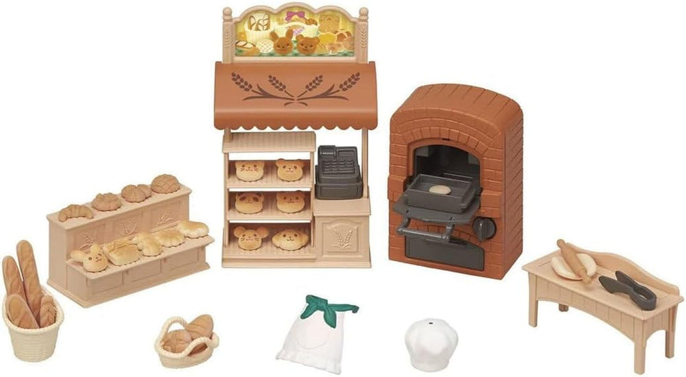 Sylvanian Families 5536 Starter House Bakery Set - Ensemble de jeu pour maison de poupée Dollhouses Naty Shop
