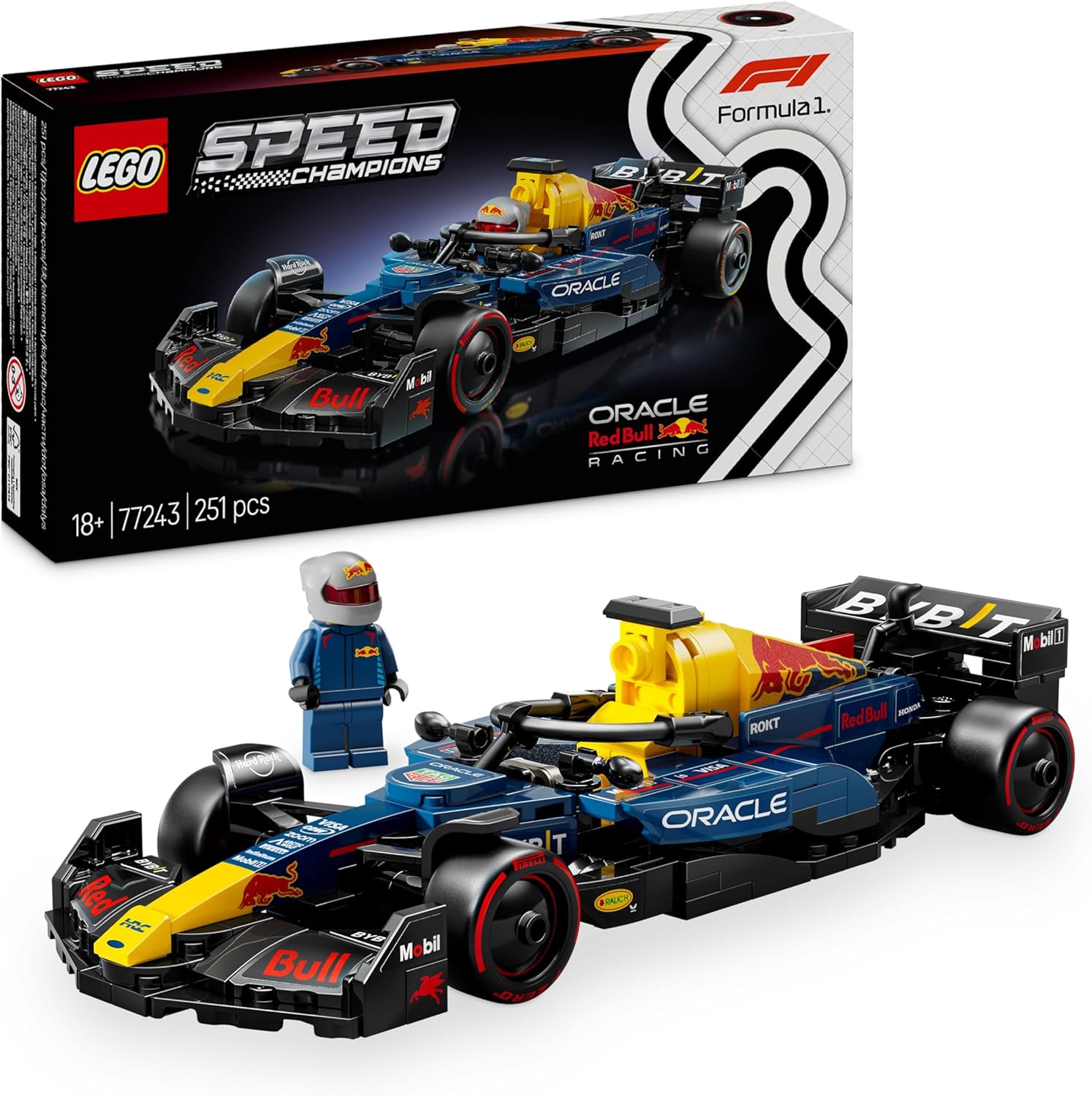 LEGO Speed Champions Mercedes-AMG F1 W15 Rennauto - Spielzeug mit Formel 1 Minifigur - Modell Auto zum Sammeln und Bauen - Geschenk für Jungen & Mädchen ab 10 Jahren oder Erwachsene Fans 77244