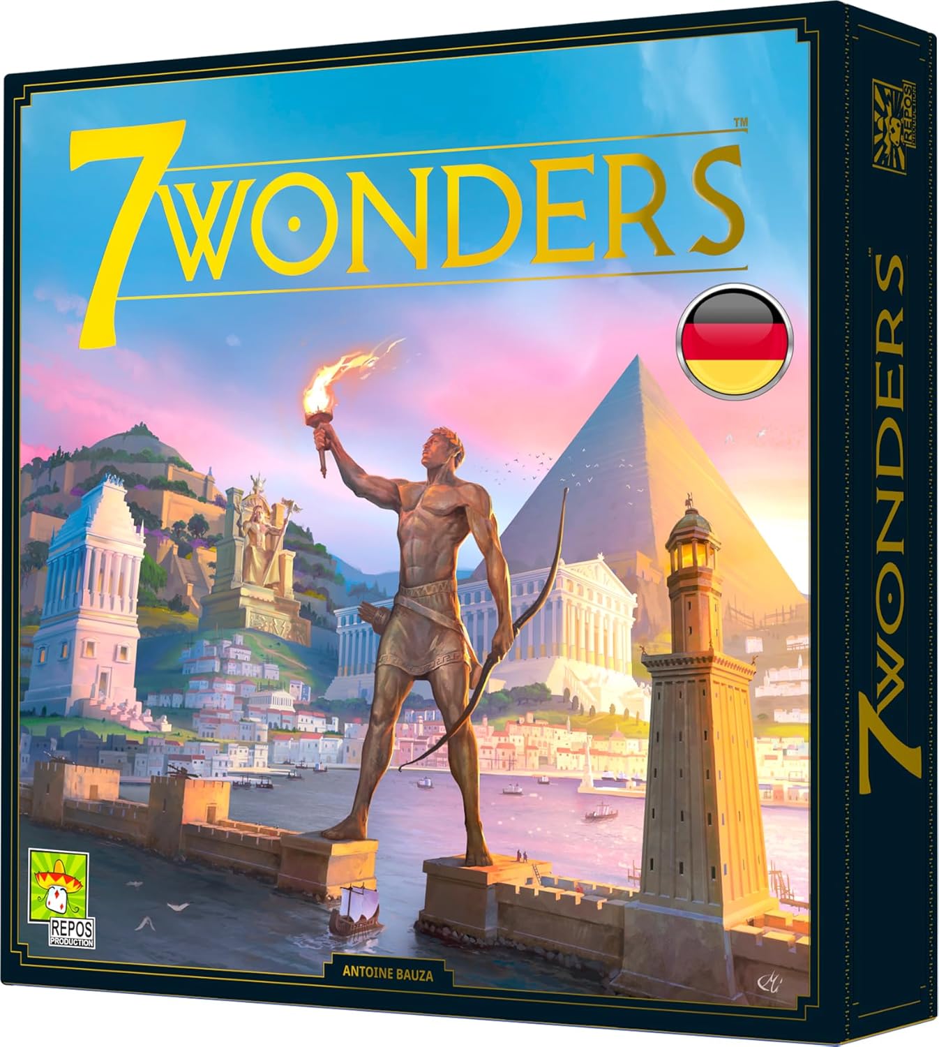 Asmodee 7 Wonders Duel, jeu de base, jeu de connaisseur, jeu de stratégie, 2 joueurs, à partir de 10 ans, 30 minutes, allemand