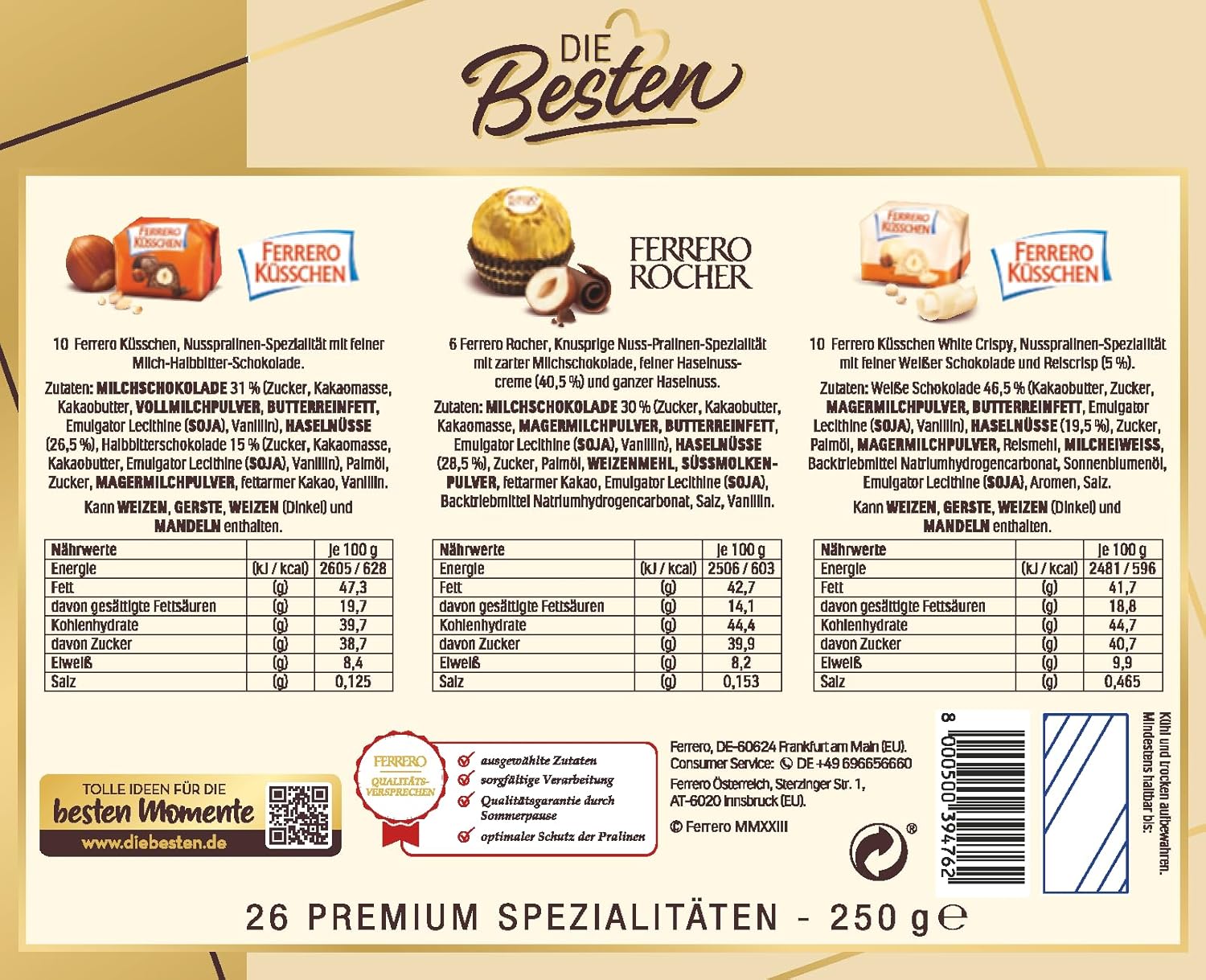 Ferrero The Best Nut Edition - Chocoladecadeau voor hem en haar met 3 premium assortimenten