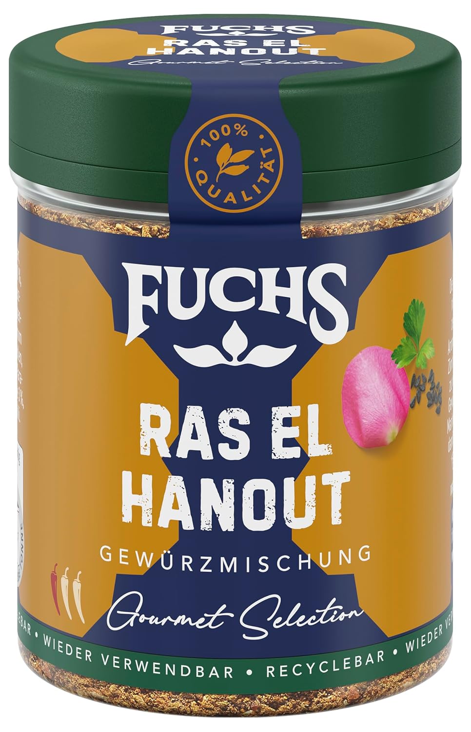 Fuchs Spices Gourmet Selection Moyen-Orient/Afrique - Mélange d'épices pour couscous et boulgour Mélange d'épices rechargeable pour assaisonner les plats de boulgour végétalien 55 g