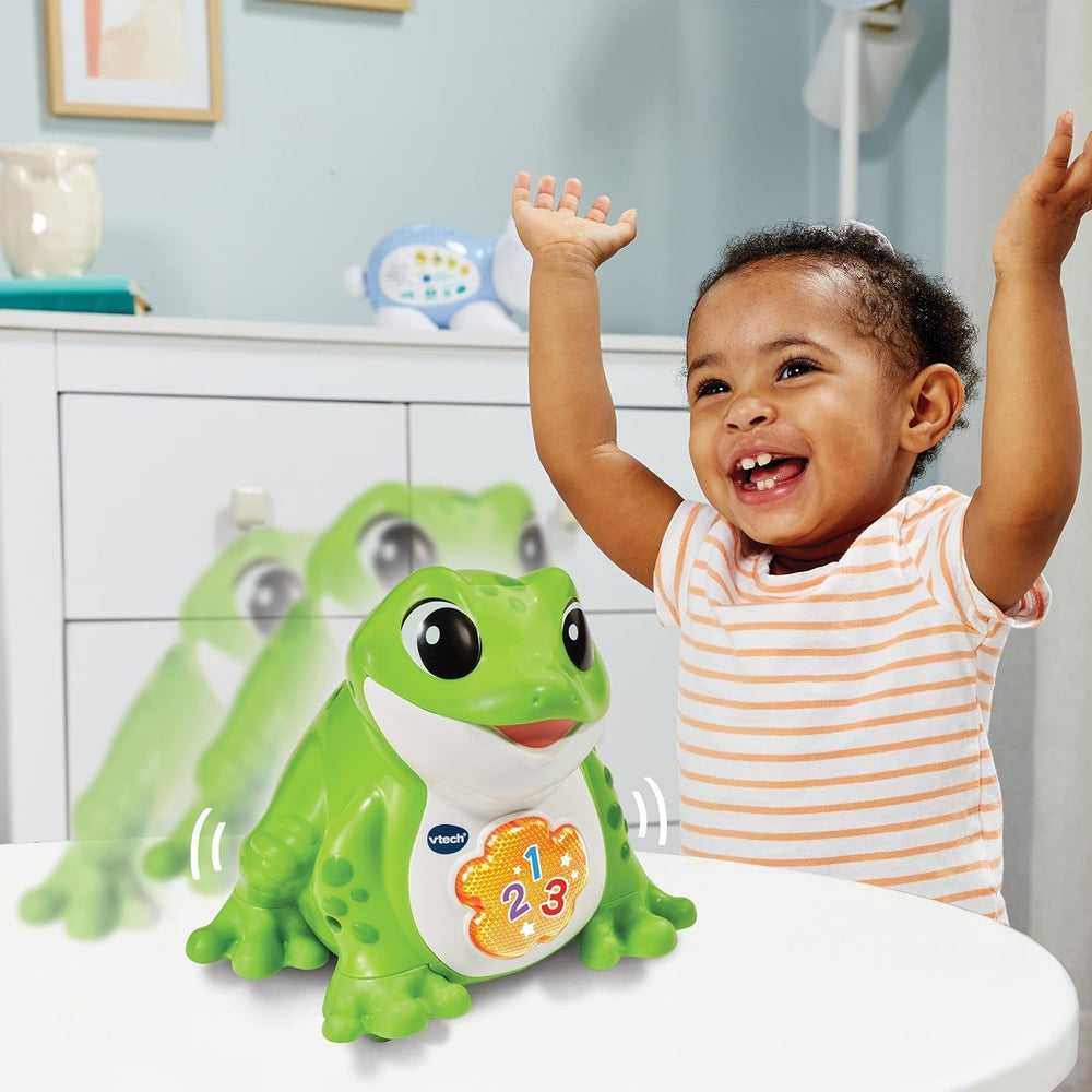 Vtech Baby Jumping Frog - Grenouille sauteuse parlante avec 3 chansons et 12 chansons - Pour les enfants de 12 à 36 mois Jouets pour bébés Naty Shop