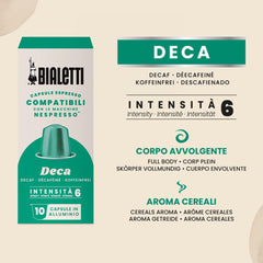 - Capsules compatibles Kaffee Nespresso® – décaféinées – 10 capsules (pack de 5)