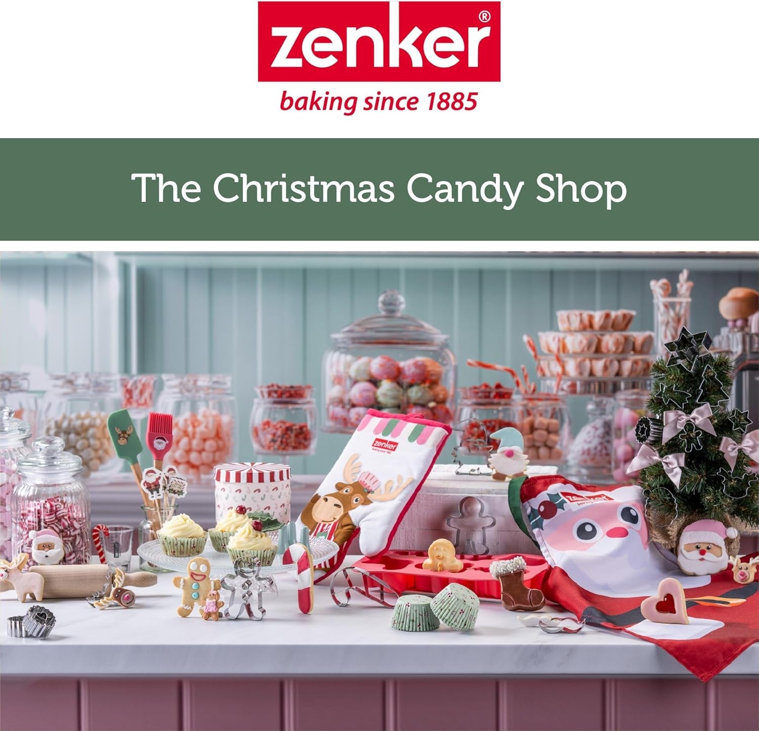 Zenker Ausstecher-Set Linzer Herz und Stern aus Edelstahl – Perfekt für Weihnachtskekse, 3-teilig, inkl. Geschenkverpackung, spülmaschinengeeignet und rustfrei – The Christmas Candy Shop