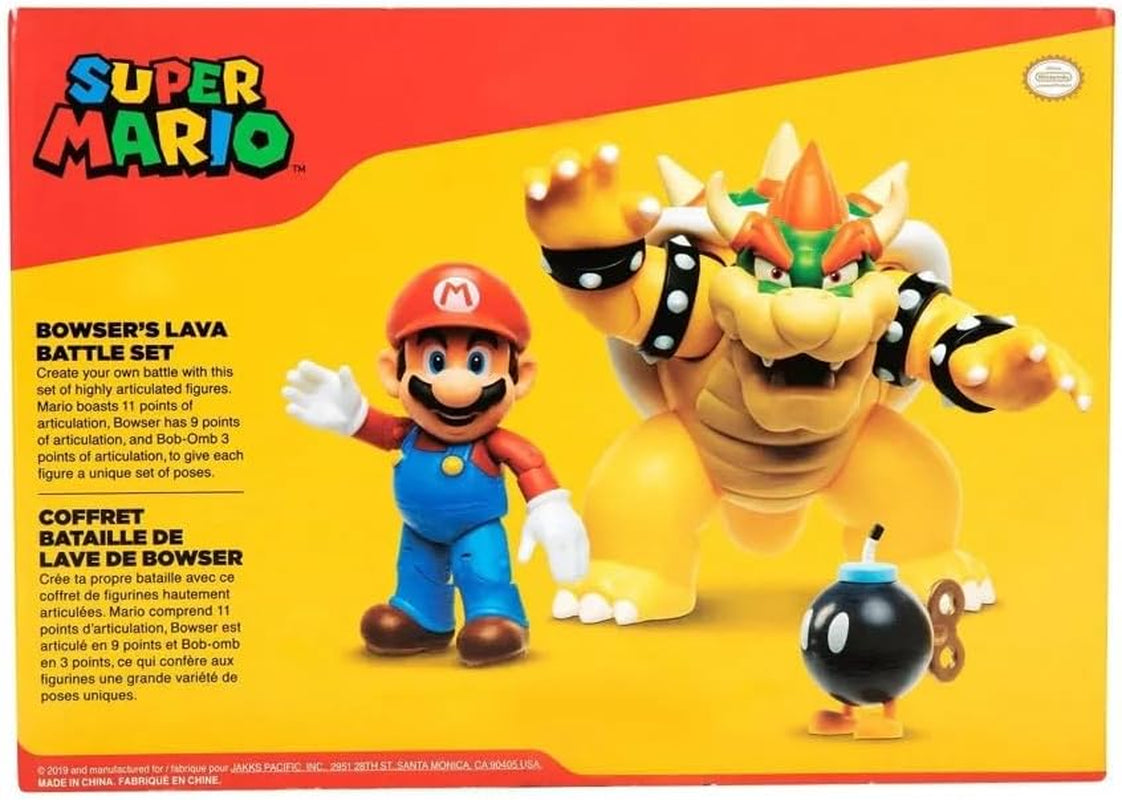 Nintendo Super Mario Bowser 18Cm contre. Mario Figure Set (Vague 1) Figurines Naty Shop