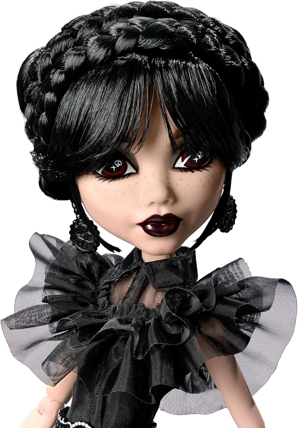 Poupée Monster High Wednesday, figurine de collection Rave'N Wednesday en robe gothique noire inspirée de la scène de danse, accessoires haut de gamme et support de poupée, HXJ03
