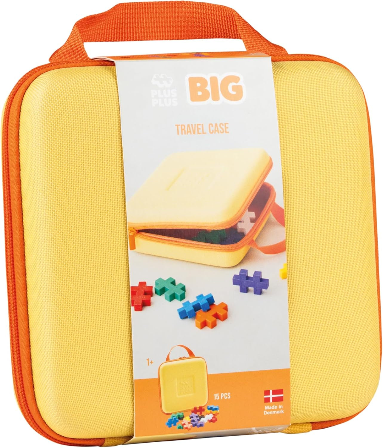 Plus-Plus 9603430 Geniales Konstruktionsspielzeug, Big Reisekoffer, Kreativ-Bausteine in praktischer Tasche mit Henkel, 15 Teile, 3430- Travel Case