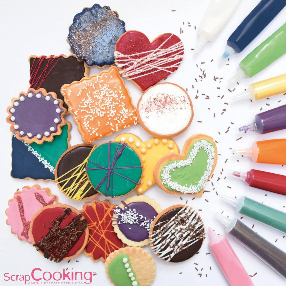 Scrapcooking - Stylo Chocolat Marron - Sucre d'écriture Chocolat 25 g - Stylo Sucre Décoratif Comestible - Écriture et Dessin - Etiquetage Fondant, Glaçage, Gâteaux - 6801