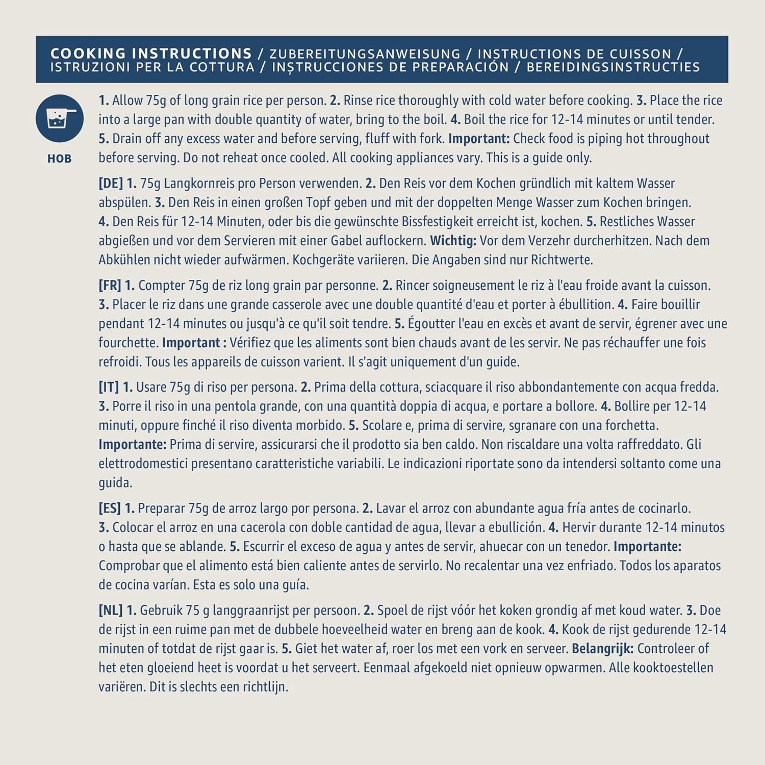 Riz à grains longs pré-cuit d'Amazon, 1 kg