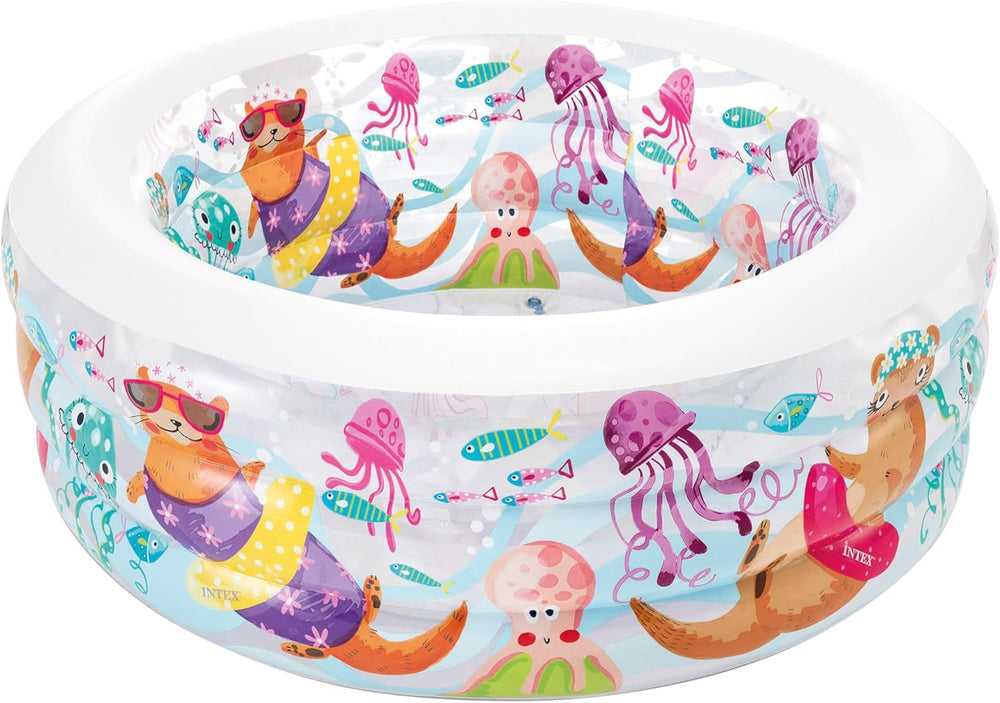 Piscină acvariu Intex, multicoloră, 152x152x56 cm, 58480NP