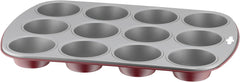 Original Kaiser Classic plus Moule à muffins pour 12 muffins, Moule à muffins blanc 38 x 27 cm, Antihaftbeschichte, Standardgröße, Cupcake Formen, Muffin Backform, Rot Moules et plaques à pâtisserie Naty Shop Rot
