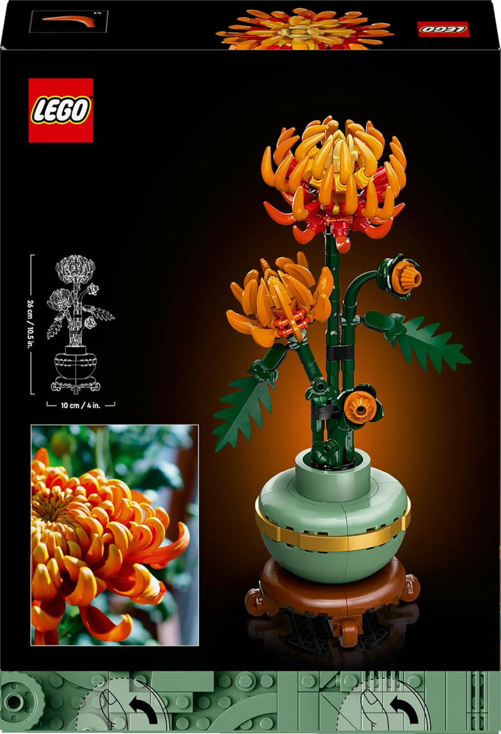 LEGO Botanicals Chrysanthemum - Artificial Flower Building Set - Creative Model Kit for Adults to Build - Faux Plant Gift for Women and Men - DIY Home Office Decor - 10368