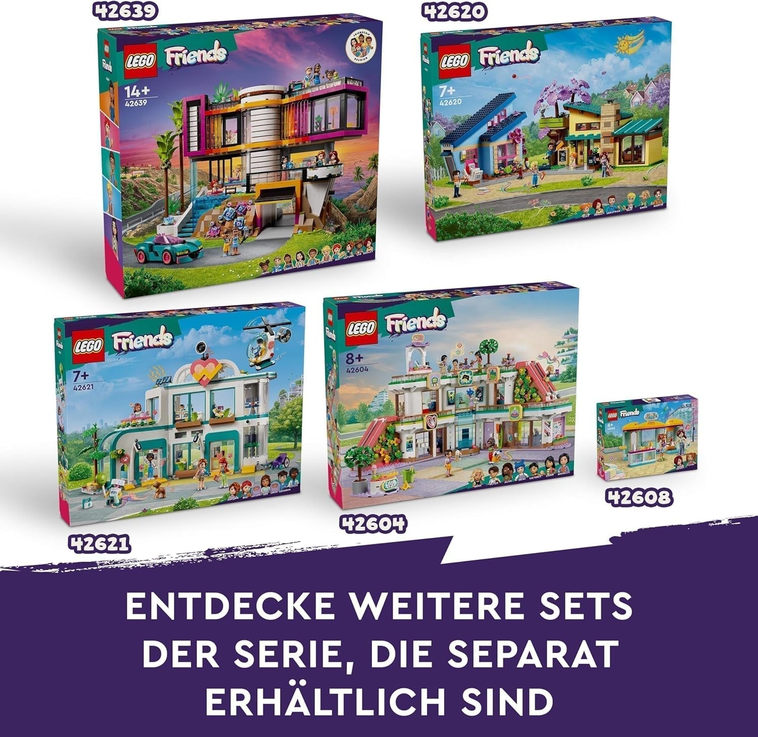 LEGO Friends Ensemble de construction de magasin de mode vintage pour enfants avec magasin de jouets, figurines et chat, modèle de jeu de rôle pour le développement socio-émotionnel, cadeau pour filles et garçons de 6 ans 42614 Jeux de construction Besuche den LEGO-Store