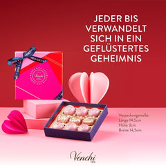 Venchi - Coffret 9 chocolats Baciodidama et Vegan Chocoviar Gianduia, sans gluten, Collection Saint Valentin Chocolats Naty Shop