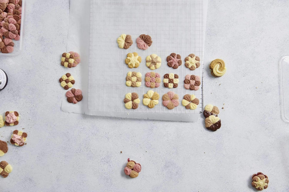 Presse à biscuits Betty Bossi pour une coupe facile de la pâte – Presse à biscuits avec 6 motifs différents