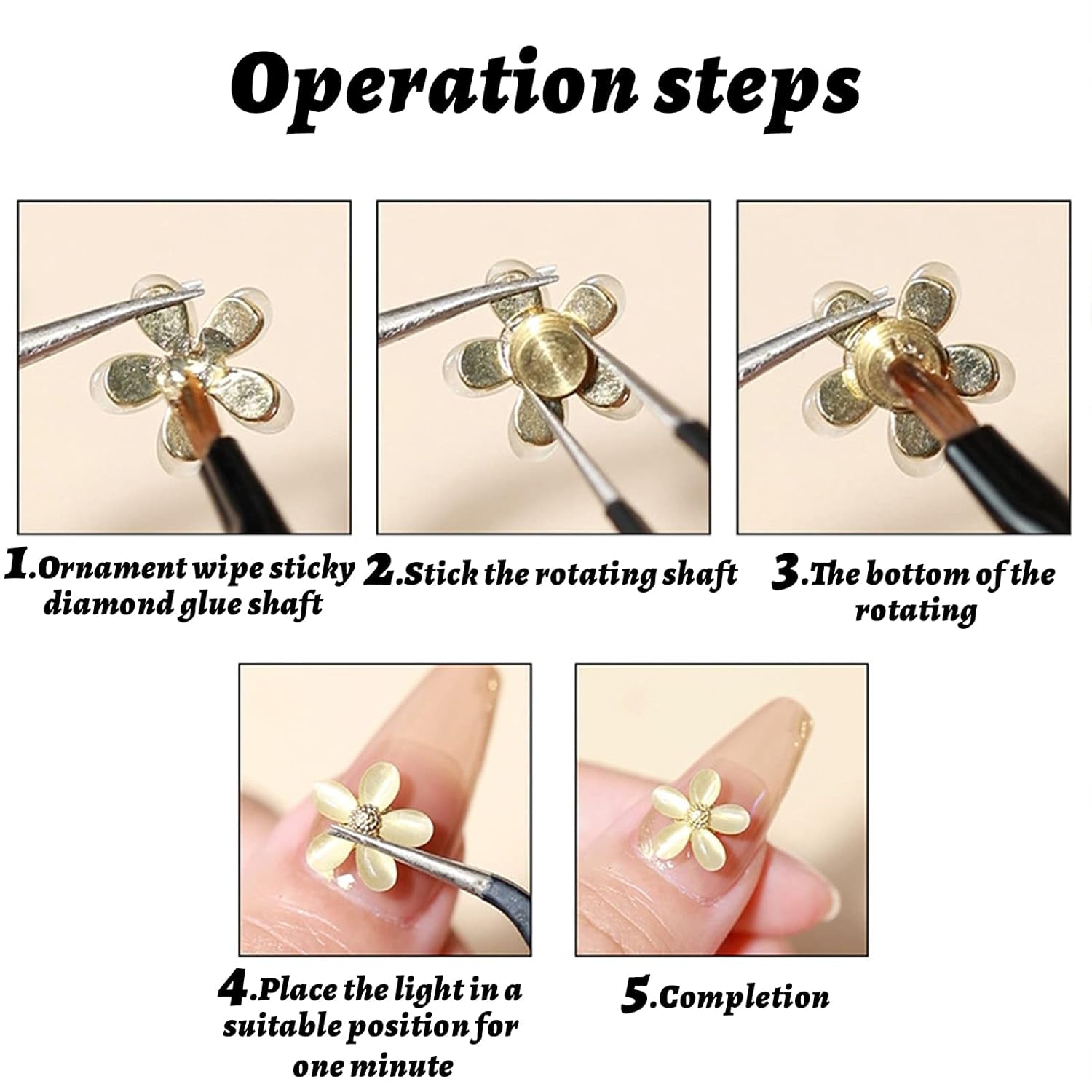 Nail Art Rotating Charm, 20 Stück Spinning Nail Charms Nail Rotating Bearing Für Nail Art Design DIY Crafting Schmuck Zubehör