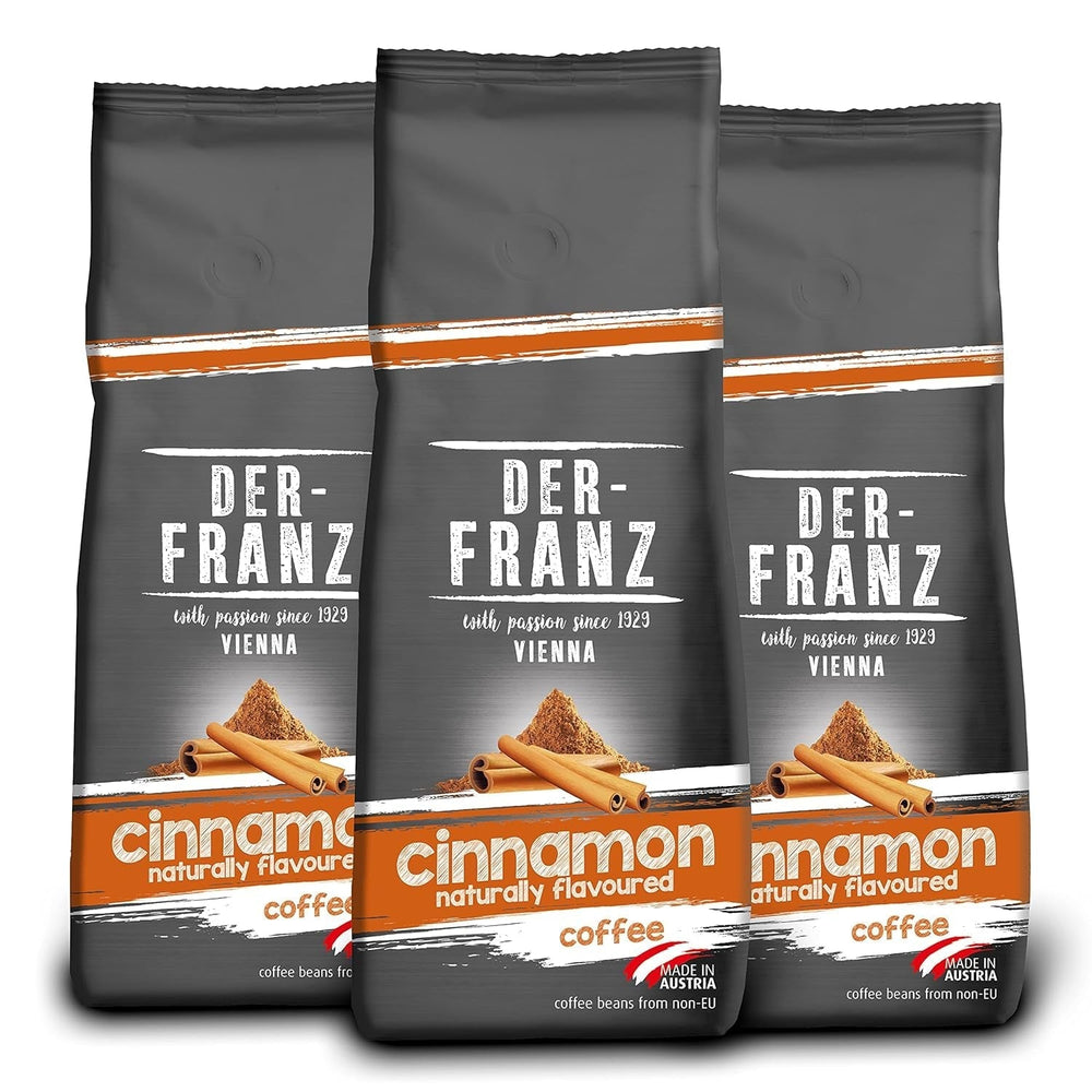 Café Der-Franz, grains de café Arabica et Robusta Café Naty Shop 3 x 500 grammes Cannelle