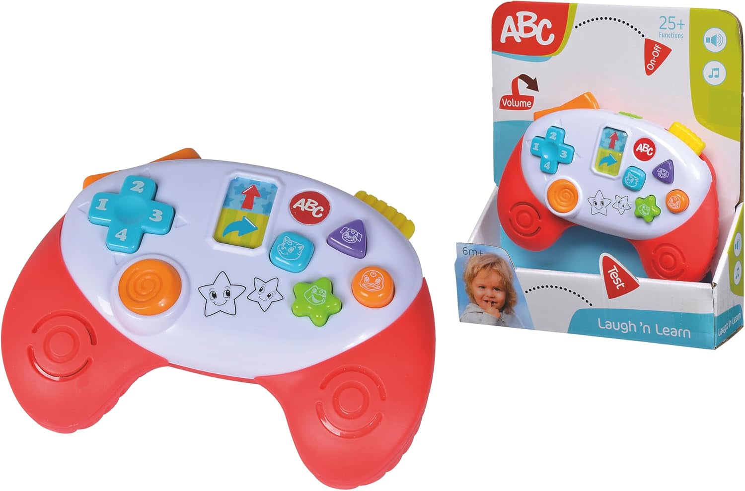 Simba 104010017 - Manette de jeu ABC, jouet pour bébé, sons d'animaux, chansons, plus de 20 sons, à partir de 12 mois, motricité, console de jeu, jouet pour tout-petit, Play Phone Bebe Toys Naty Shop