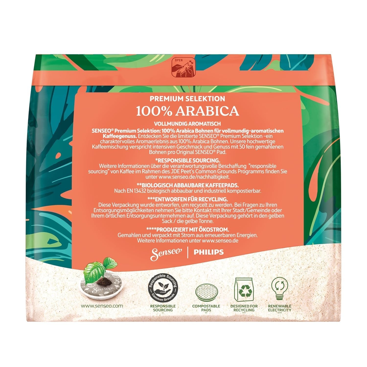 Senseo Pads Premium Selection, 5 x 16 Getränke, 80 Kaffeepads
