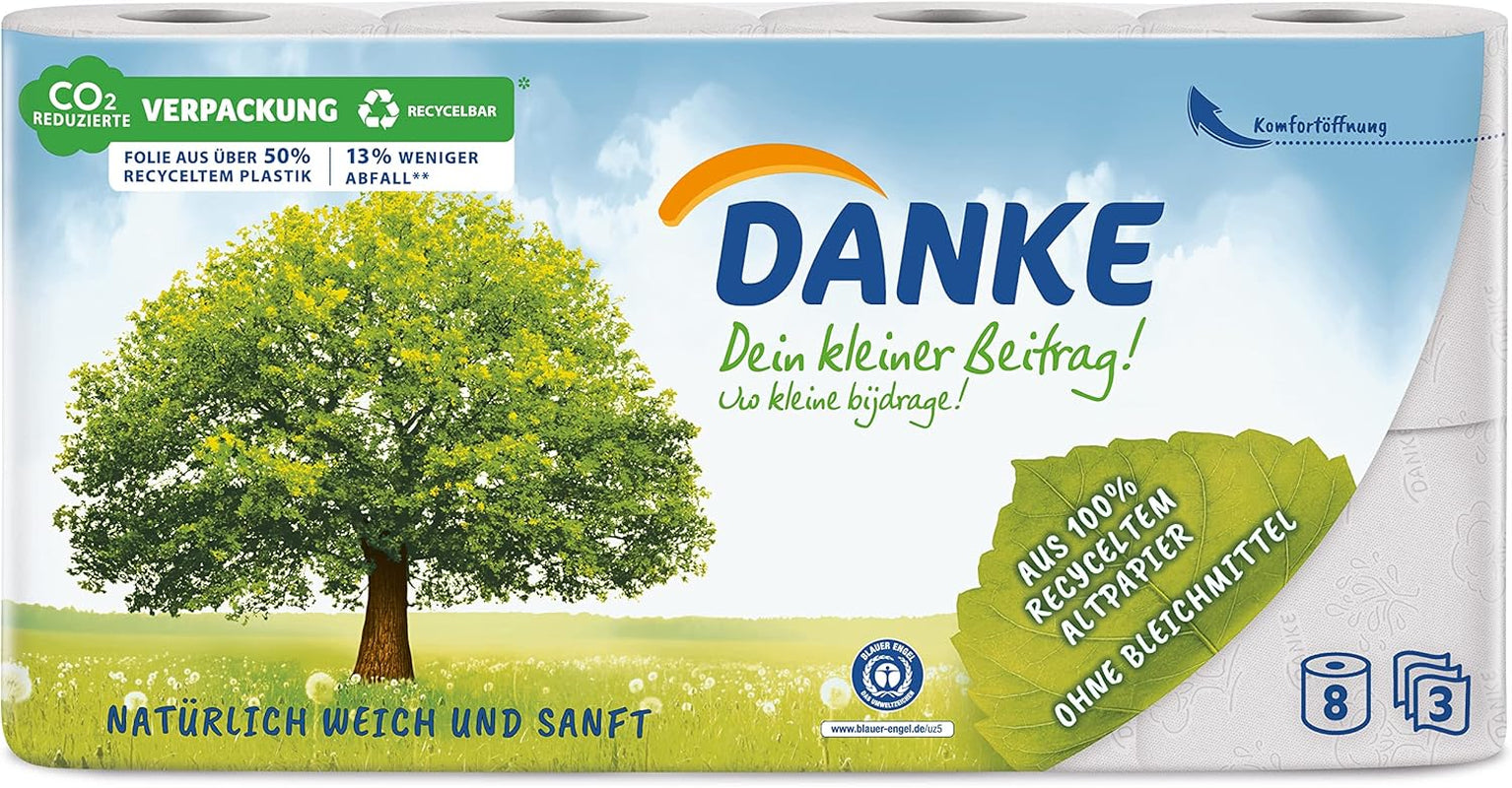 Papier toilette Merci 56 pièces, rouleaux 7X8, 3 couches