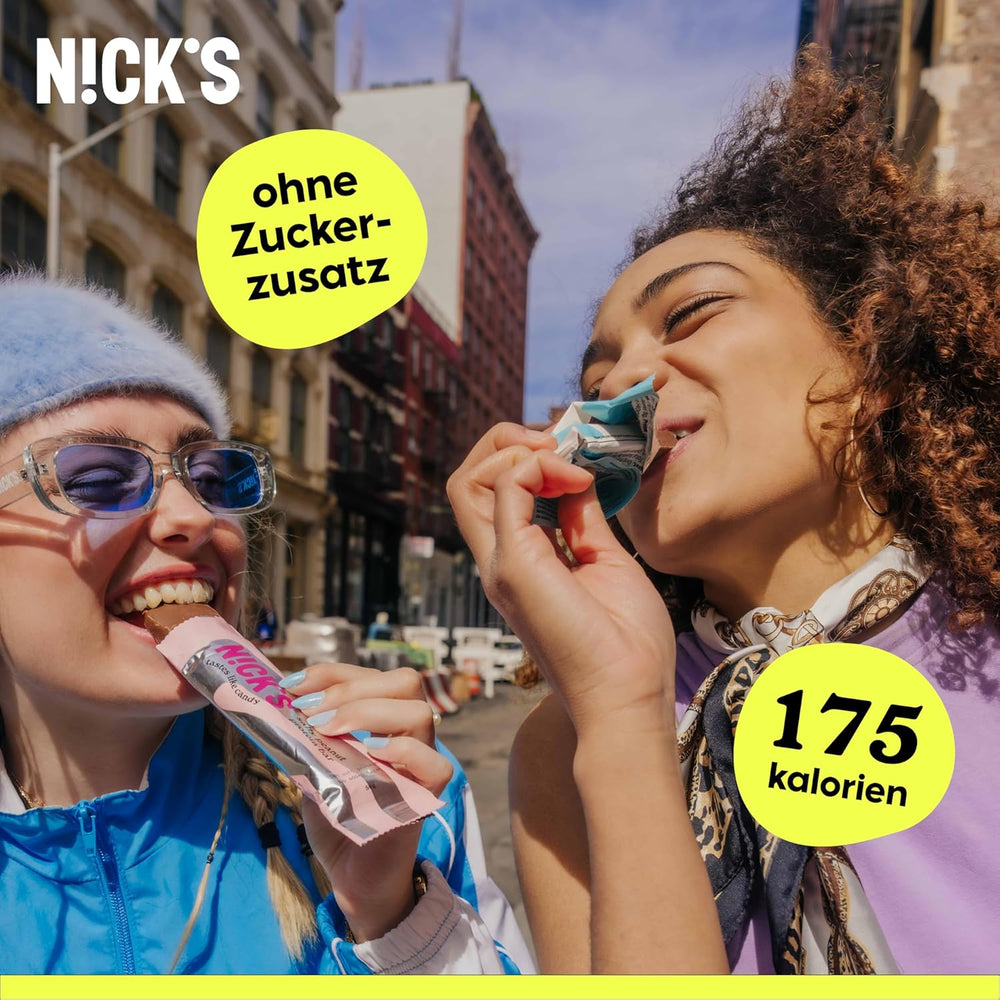 NICKS Keto Barres à la noix de coco, collations au chocolat et à la noix de coco, 175 calories, 2 glucides nets, sans sucre ajouté, sans gluten, bonbons à faible teneur en glucides (15 x 40 g)