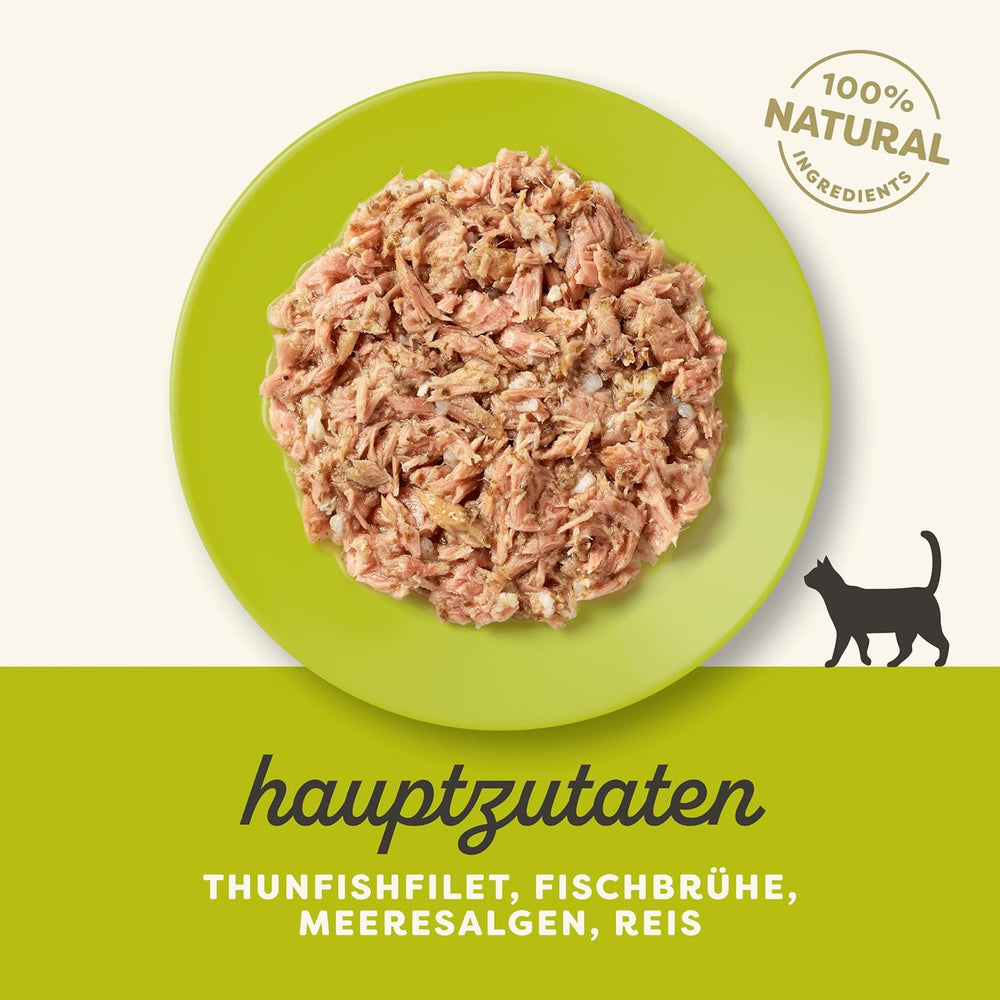 Applaws 100% naturel Premium-Nassfutter for Katzen, Thunfischfilet mit Algen in Brühe - Packung mit 24 x 156g Dosen