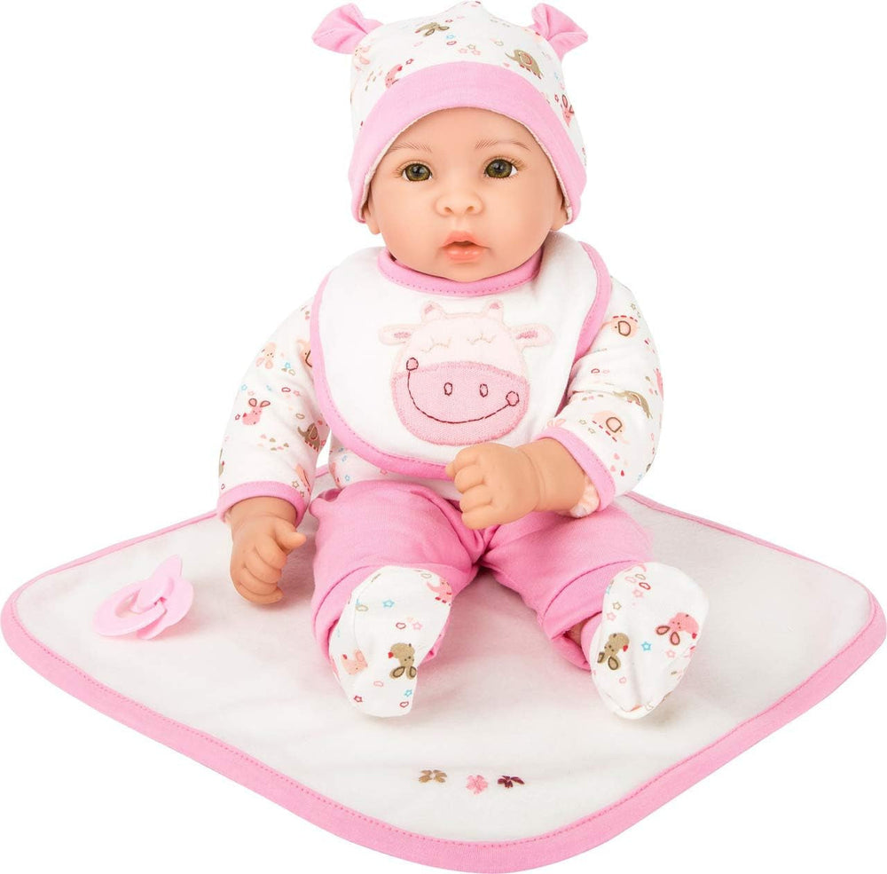 small Foot Puppe Lukas inkl. ausziehbarer Bekleidung, Schnuller und weicher Kuscheldecke, Rollenspielzeug, 11238