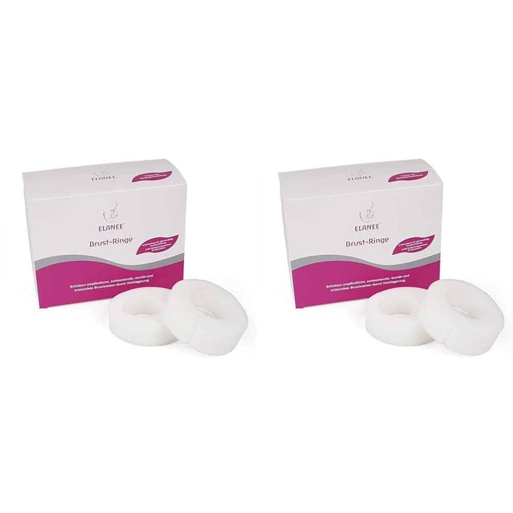 ELANEE Brust-Ringe, Schutz Der Brustwarze Bh-Kontakt Durch Hohllagerung, Ideal Bei Wunden, Entzündeten Brustwarzen Durch Stillen, 10 Stück (222-00) Accessoires Alimentation et allaitement Bebe Naty Shop 10 Stück (2Er Pack)