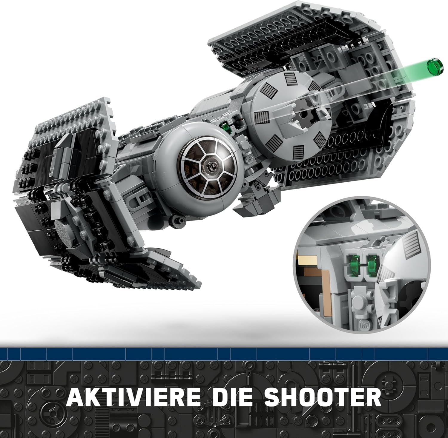 LEGO 75347 Star Wars TIE Bombe Spielzeug mit Darth Vader Minifigur mit Lichtschwert und Gonk-Droide, Starfighter Modell - Geschenk für Jungen und Mädchen ab 9 Jahren