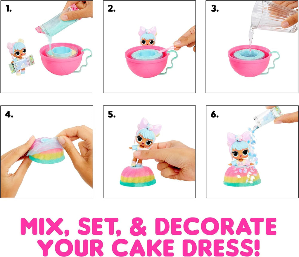 L.O.L. Surprendre! Mix & Make Birthday Cake Tots - Avec poupée à collectionner, robe à gâteau DIY, "cuisson" et décoration du gâteau, ingrédients et paillettes - Poupée avec robe à gâteau - Idéale pour les filles à partir de 3 ans Naty Shop Dolls