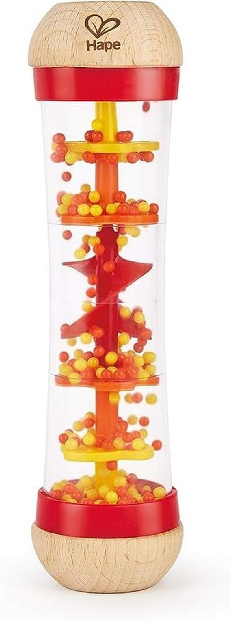 Hape faiseur de pluie | mini jouet musical avec clochettes en bois bleu Baby Toys Naty Shop Rouge