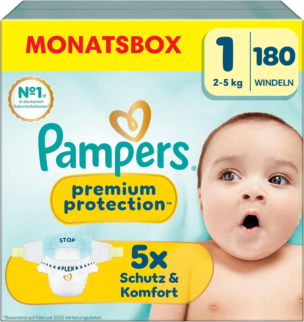 Pampers Premium Protection Taille 5, 152 Couches, 11kg-16kg, notre protection n°1 contre la peau et les fuites