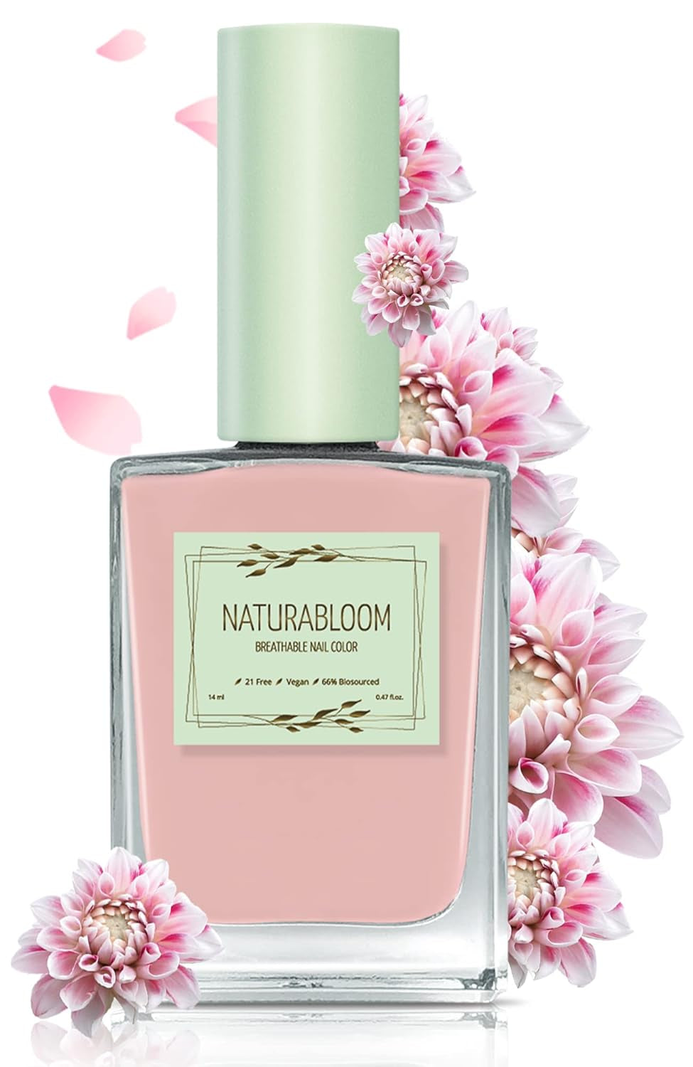 Vernis à ongles rouge à séchage rapide (Poppy Red) - vernis à ongles naturel avec formule végétalienne - respirant, durable et durable, 14 ml