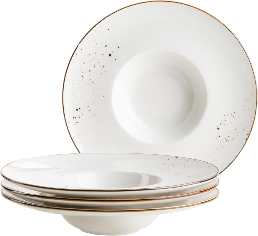 MÄSER Série Pintar, Service de table de haute qualité pour 4 personnes, service combiné de 16 pièces Services de table Naty Shop Brown Service d'assiettes Gourmet